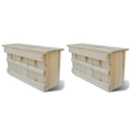 Casas para gorriones 2 unidades madera 44x15,5x21,5 cm