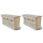 Casas para gorriones 2 unidades madera 44x15,5x21,5 cm