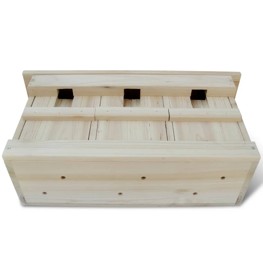 Casas para gorriones 2 unidades madera 44x15,5x21,5 cm