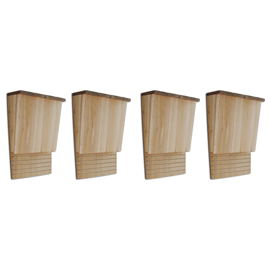 Casas para murciélagos 4 unidades de madera 22x12x34 cm
