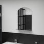 Espejo de pared con estante de vidrio templado 100x60 cm