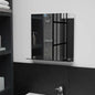 Espejo de pared con estante de vidrio templado 100x60 cm