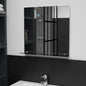 Espejo de pared con estante de vidrio templado 100x60 cm