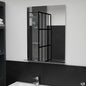 Espejo de pared con estante de vidrio templado 100x60 cm