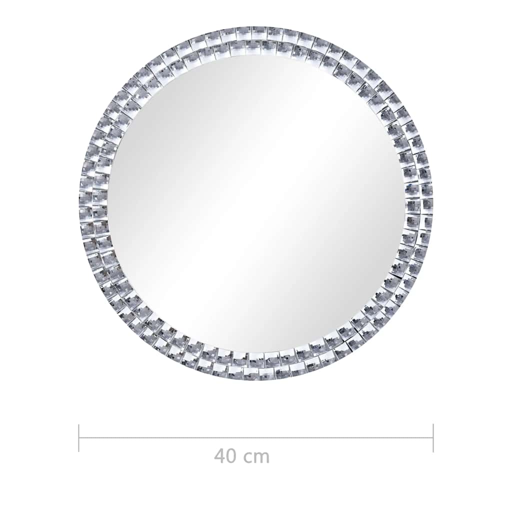 Espejo de pared de vidrio templado 40 cm