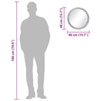 Espejo de pared de vidrio templado 40 cm