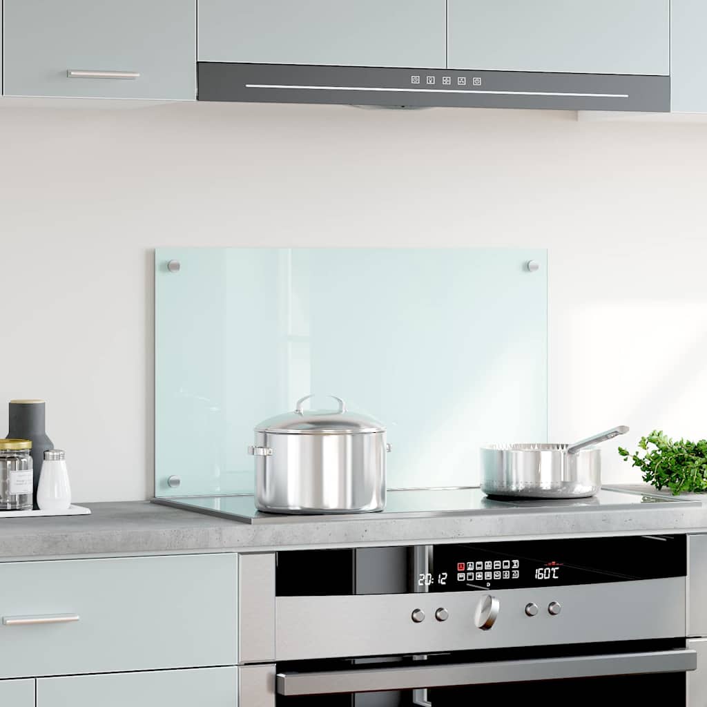 Splashback kitchen tempered glass milk color 100x40 cm