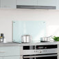 Protección salpicaduras cocina vidrio templado color leche 100x40 cm