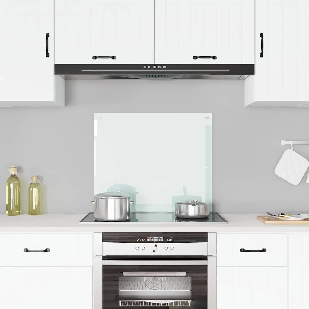 Splashback kitchen tempered glass milk color 100x40 cm