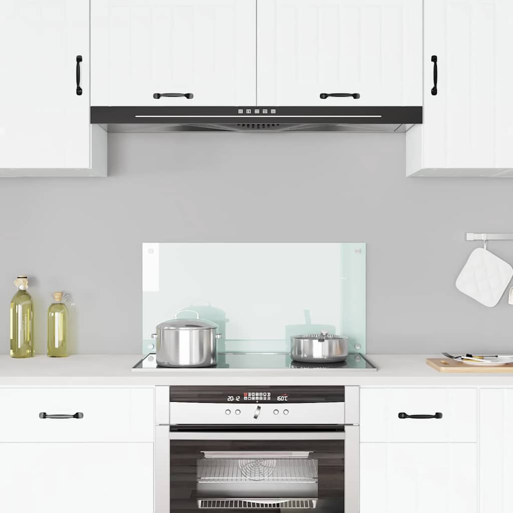 Splashback kitchen tempered glass milk color 100x40 cm