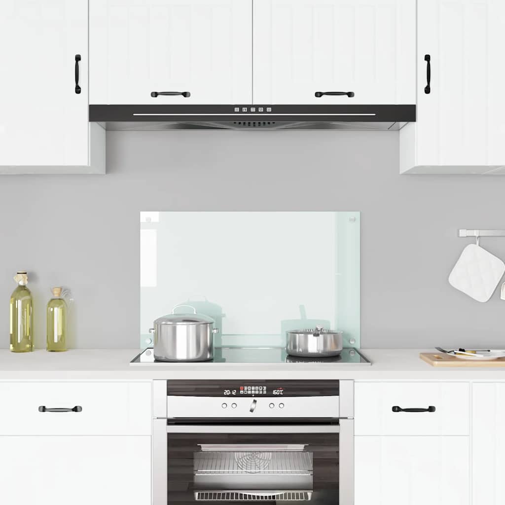 Splashback kitchen tempered glass milk color 100x40 cm