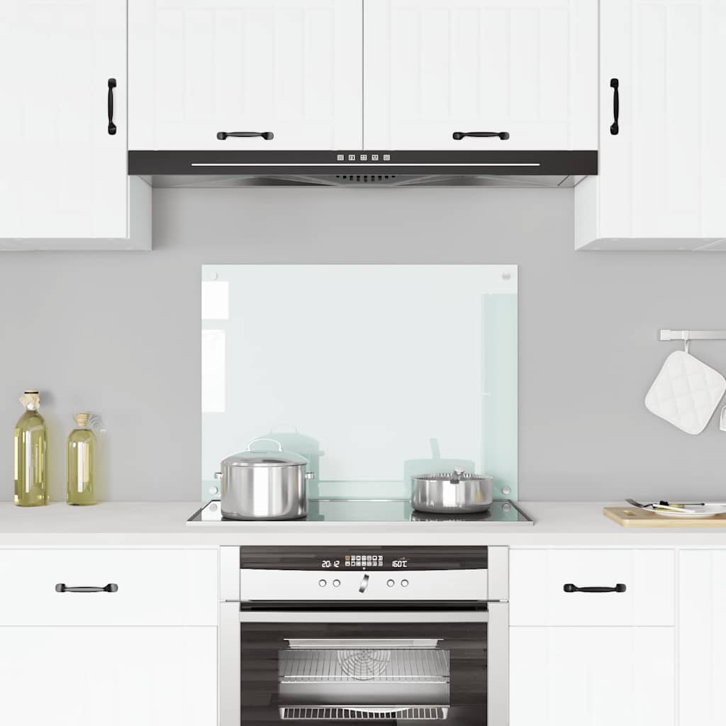 Splashback kitchen tempered glass milk color 100x40 cm