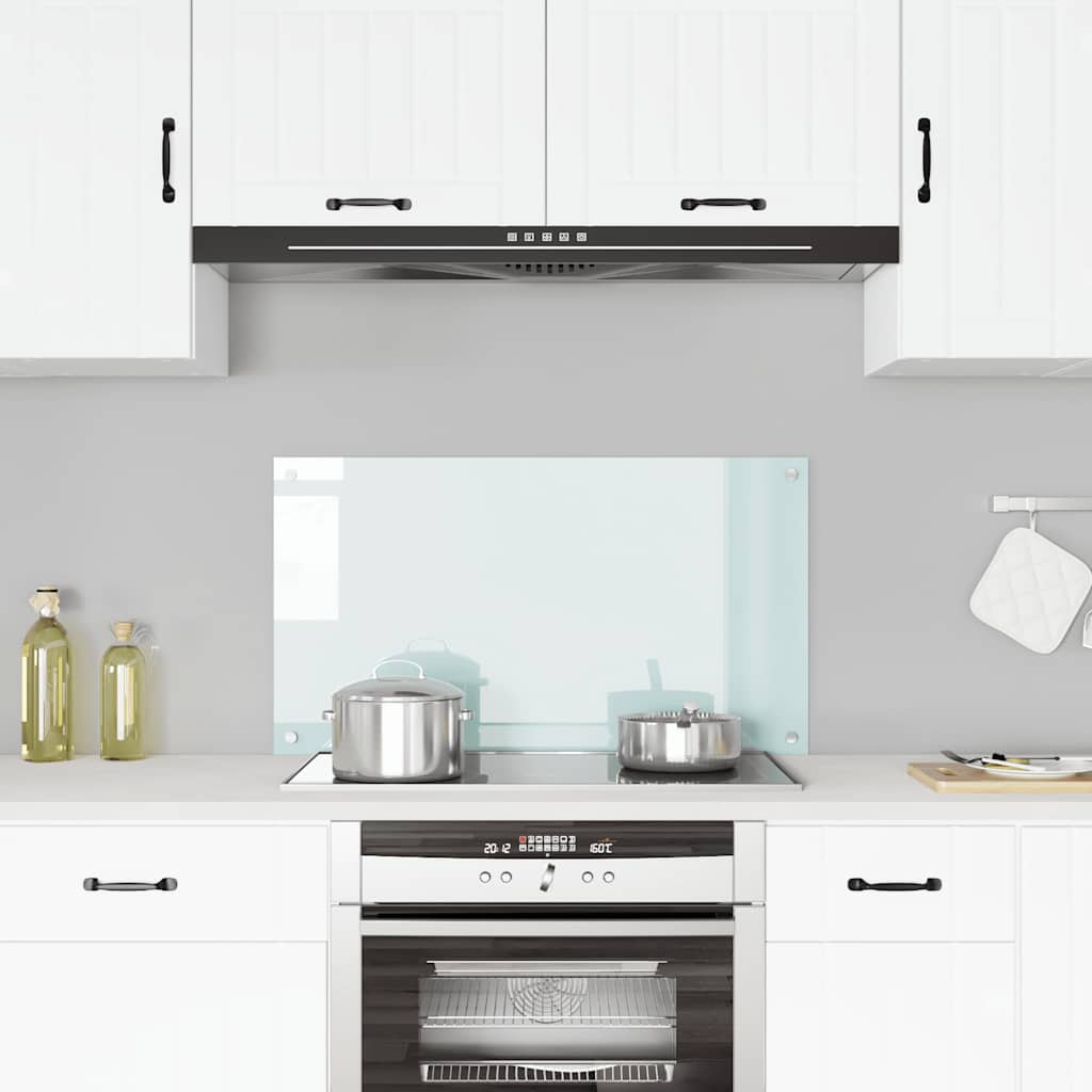 Splashback kitchen tempered glass milk color 100x40 cm