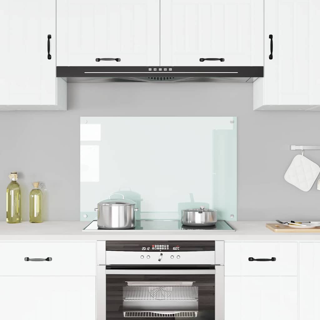 Splashback kitchen tempered glass milk color 100x40 cm