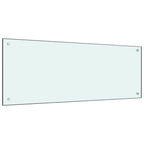 Protección salpicaduras cocina vidrio templado color leche 100x40 cm