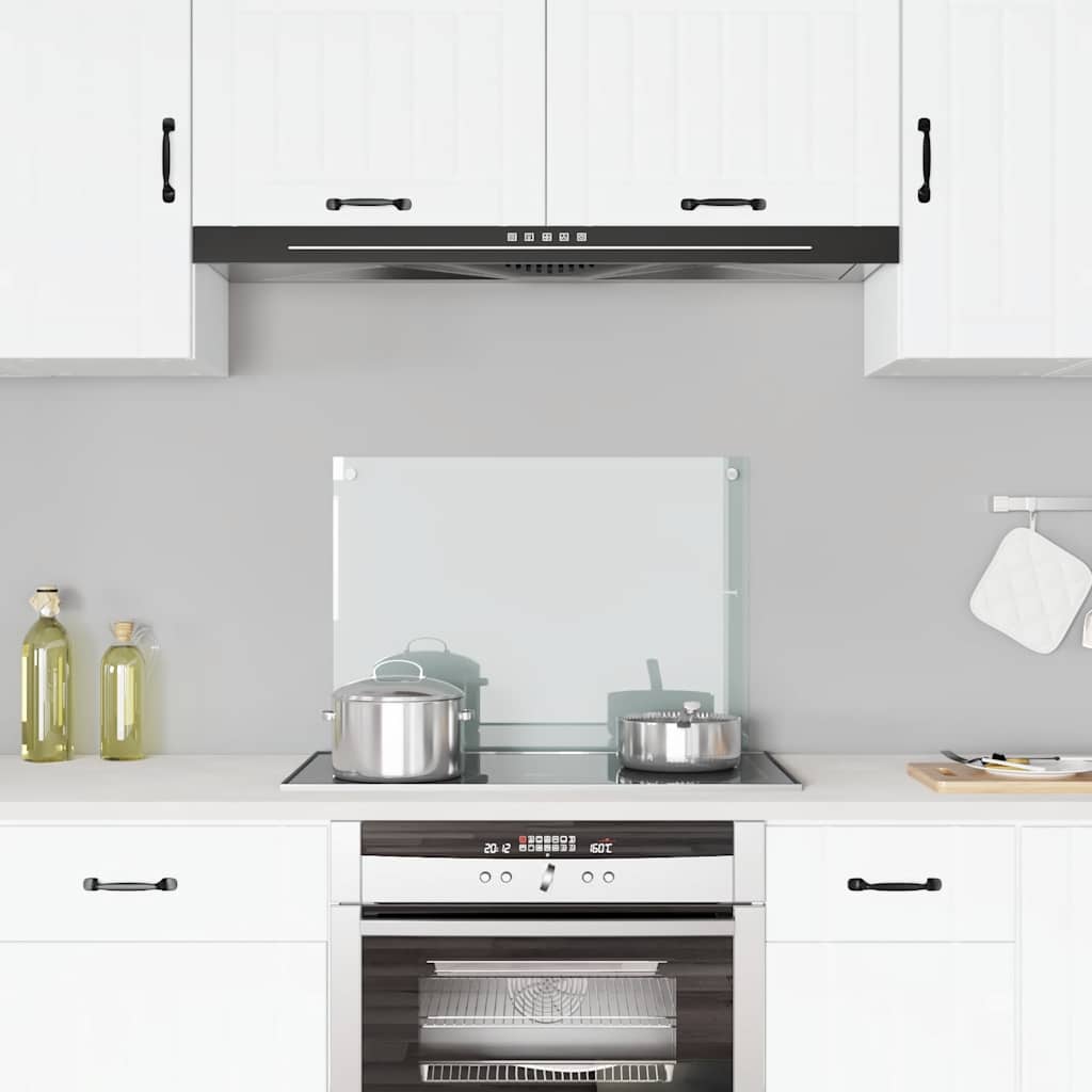 Splashback kitchen tempered glass milk color 100x40 cm