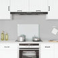 Protección salpicaduras cocina vidrio templado color leche 100x40 cm
