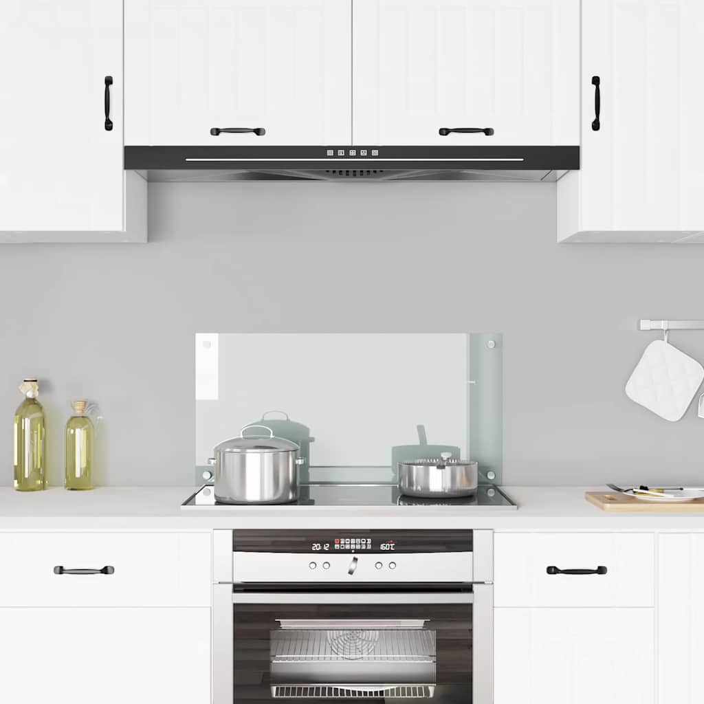 Splashback kitchen tempered glass milk color 100x40 cm