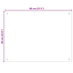 Protector contra salpicaduras cocina vidrio templado 80x60 cm