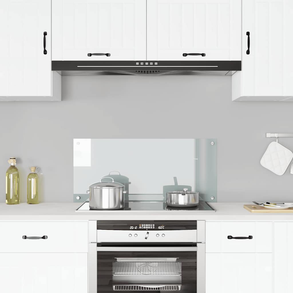 Splashback kitchen tempered glass milk color 100x40 cm
