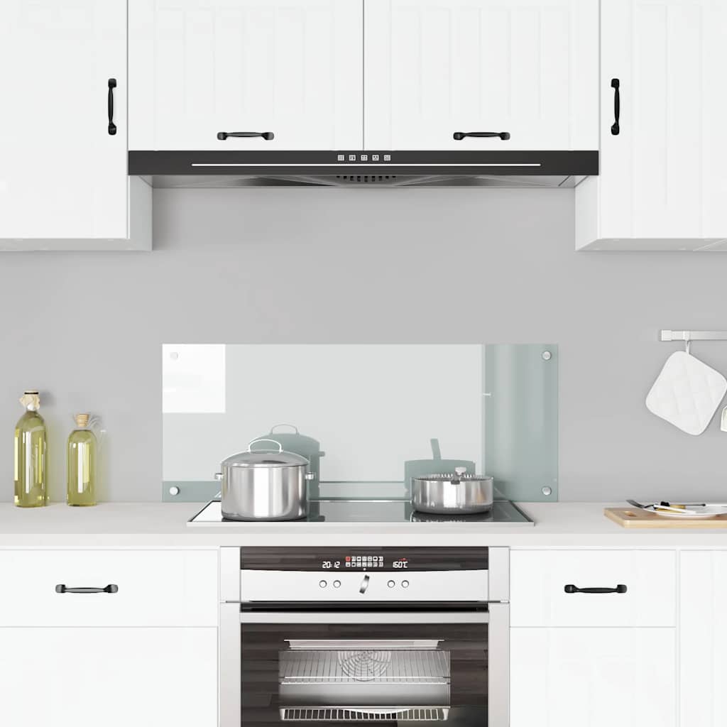 Splashback kitchen tempered glass milk color 100x40 cm