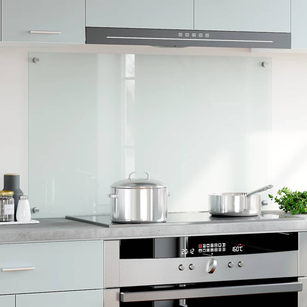 Protector contra salpicaduras cocina vidrio templado 100x60 cm