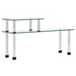 Black tempered glass kitchen shelf 45x16x26 cm