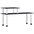 Estantería de cocina vidrio templado negro 45x16x26 cm