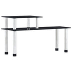 Estantería de cocina vidrio templado negro 45x16x26 cm