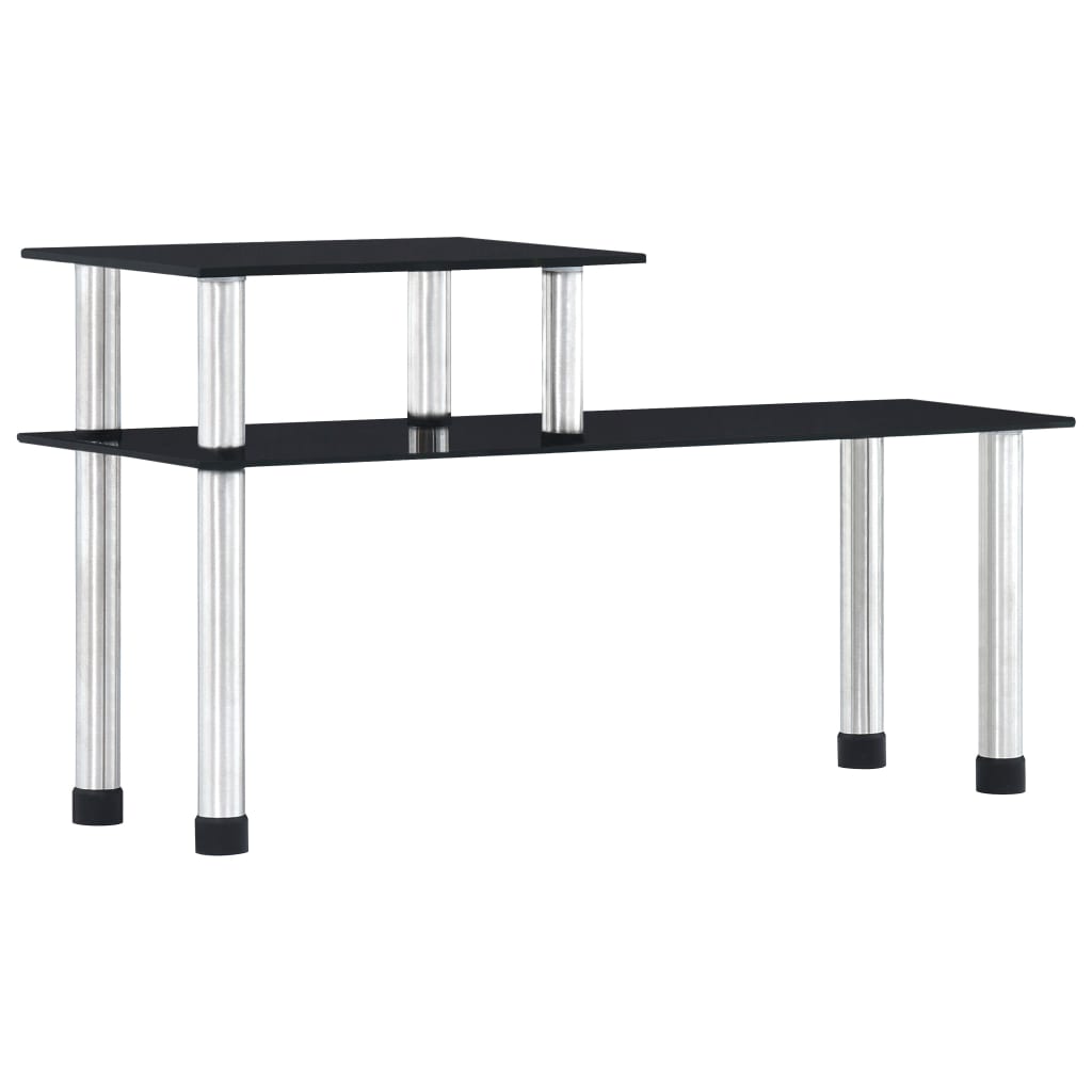 Estantería de cocina vidrio templado negro 45x16x26 cm