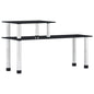 Black tempered glass kitchen shelf 45x16x26 cm