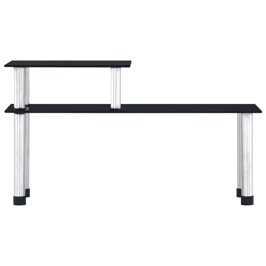 Estantería de cocina vidrio templado negro 45x16x26 cm