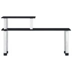 Estantería de cocina vidrio templado negro 45x16x26 cm