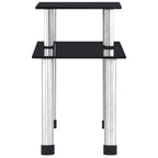 Estantería de cocina vidrio templado negro 45x16x26 cm