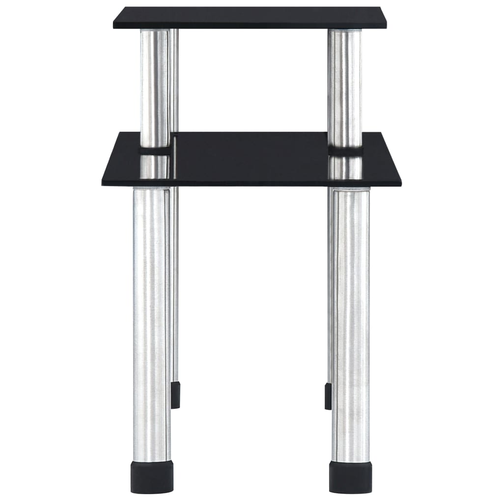 Estantería de cocina vidrio templado negro 45x16x26 cm