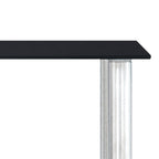 Estantería de cocina vidrio templado negro 45x16x26 cm