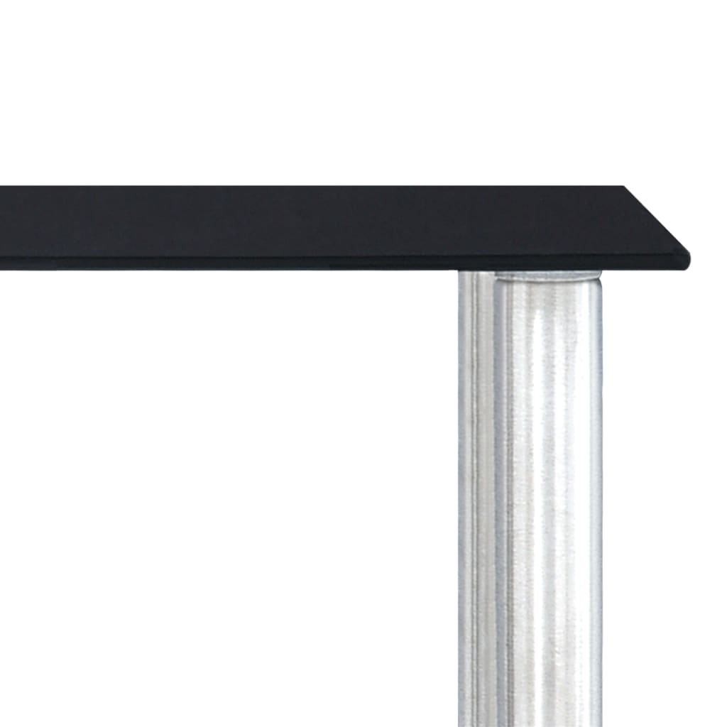Estantería de cocina vidrio templado negro 45x16x26 cm