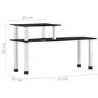 Estantería de cocina vidrio templado negro 45x16x26 cm