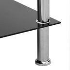 Mesa auxiliar de vidrio templado transparente 45x50x45 cm