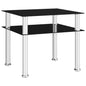 Mesa auxiliar de vidrio templado transparente 45x50x45 cm