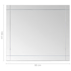 Espejo de pared vidrio 100x60 cm