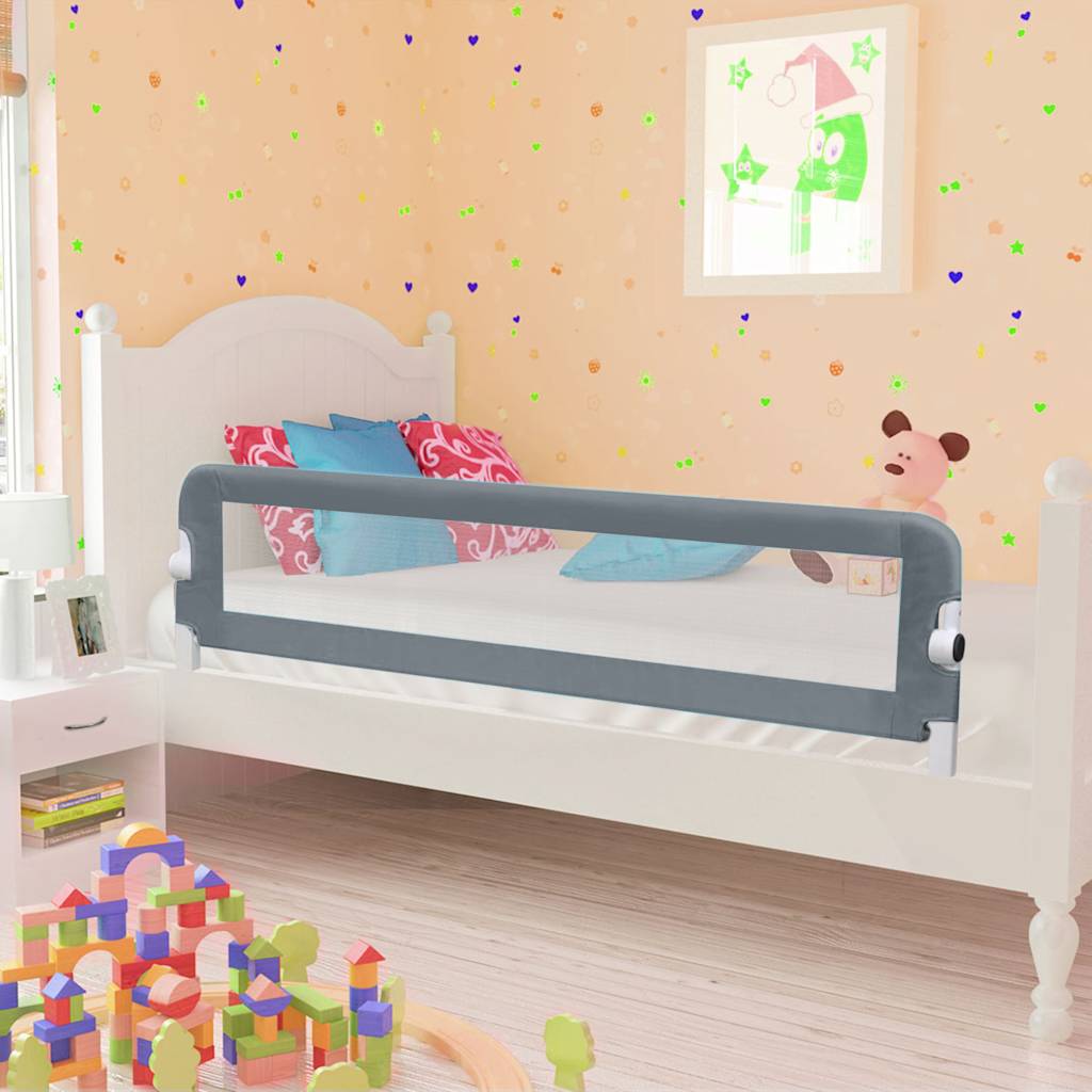 Barandilla de seguridad cama de niño 102x42 cm azul
