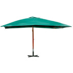 Sombrilla flotante Melia verde 300x400 cm