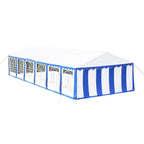 Parte Superior Del Toldo Fiestas Y Paneles Laterales Azul & Blanco
