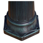 Farola de jardín 2 brazos 215 cm verde oscuro/negro aluminio