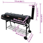 Barbacoa ahumadora Nevada XL negra