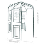 Arco de jardín 250 cm verde oscuro
