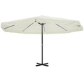 Sombrilla aluminio blanco 500 cm
