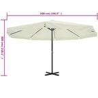 Sombrilla aluminio blanco 500 cm