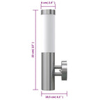 Lámpara de pared RVS para interior y exterior impermeable